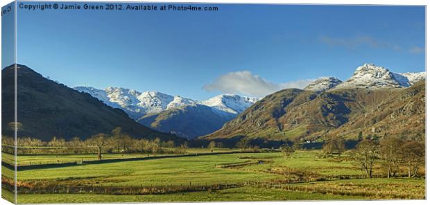 The Langdale Valley Canvas Print by Jamie Green