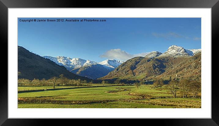 The Langdale Valley Framed Mounted Print by Jamie Green