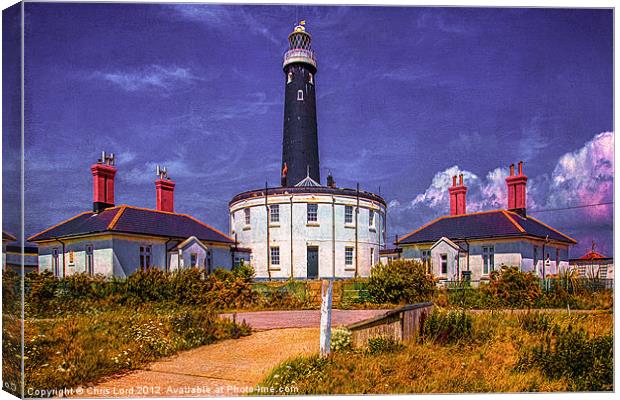 Dungeness, The Old Lighthouse Buildings Canvas Print by Chris Lord