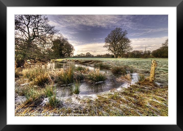 The  Frosty Field Framed Mounted Print by Rob Hawkins