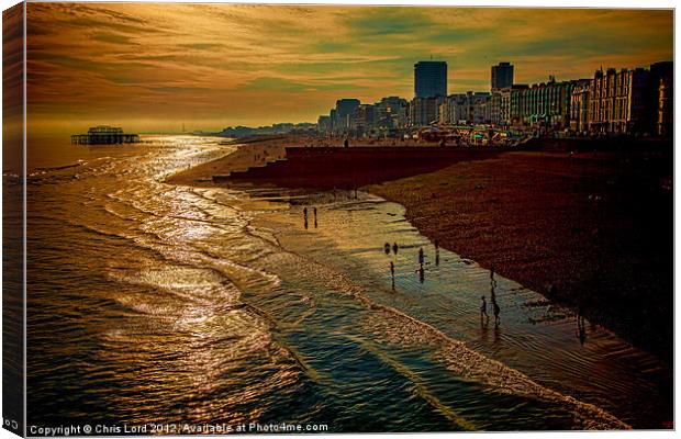 September Evening in Brighton Canvas Print by Chris Lord