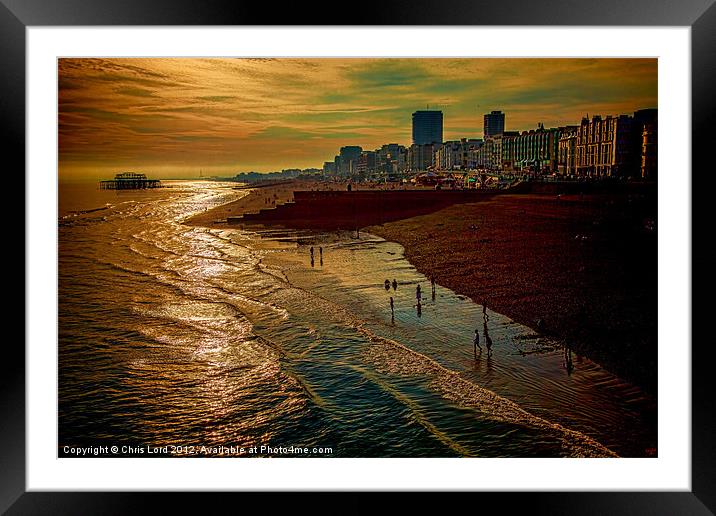 September Evening in Brighton Framed Mounted Print by Chris Lord