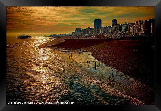September Evening in Brighton Framed Print by Chris Lord