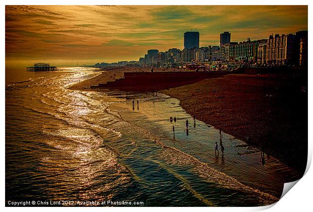 September Evening in Brighton Print by Chris Lord