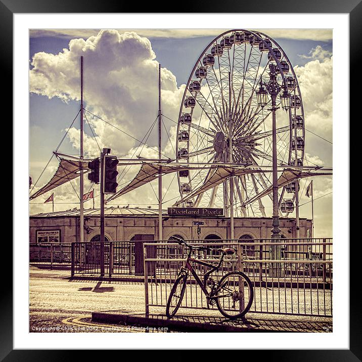 The Brighton Wheel Framed Mounted Print by Chris Lord
