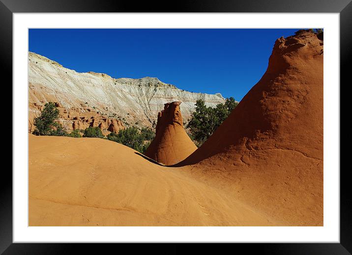 Particular rock formations, Utah Framed Mounted Print by Claudio Del Luongo