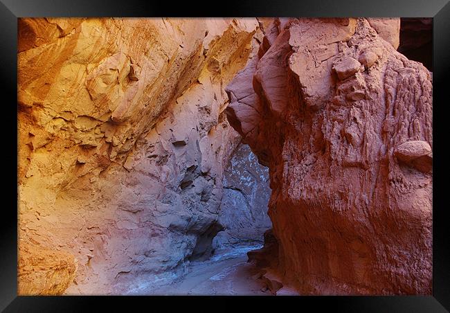 Slot canyon, Utah Framed Print by Claudio Del Luongo