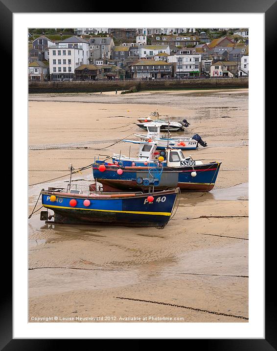 Low tide on the beach at St Ives, Cornwall Framed Mounted Print by Louise Heusinkveld