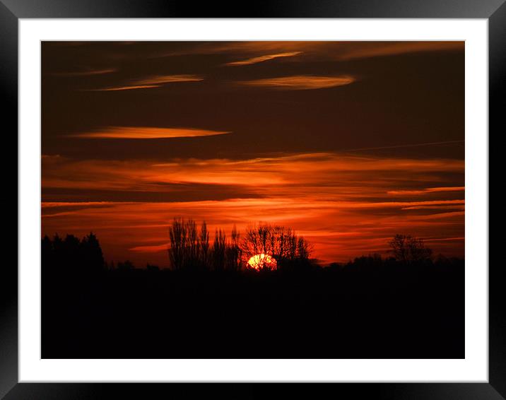 morning fire Framed Mounted Print by carin severn