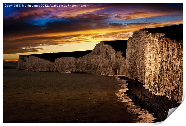 Towering Cliffs of Chalk Print by K7 Photography