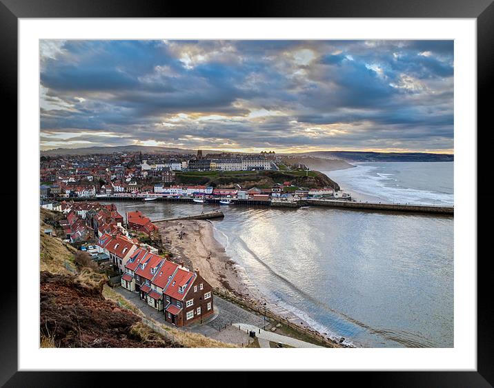 Afternoon light, Whitby harbour Framed Mounted Print by Gary Eason