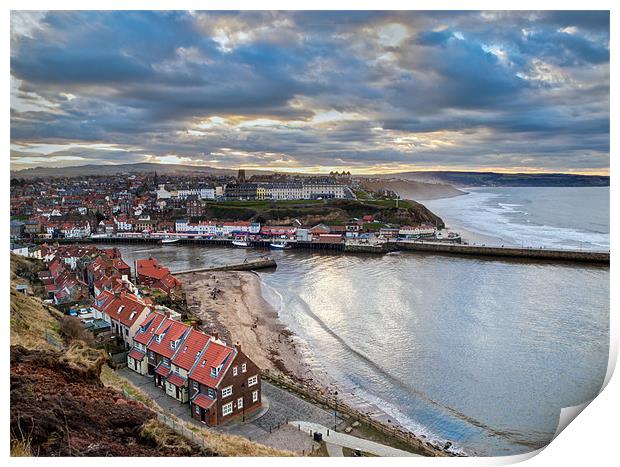 Afternoon light, Whitby harbour Print by Gary Eason