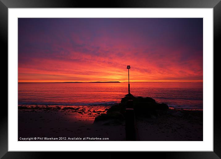 Sunrise from Avon Beach Framed Mounted Print by Phil Wareham
