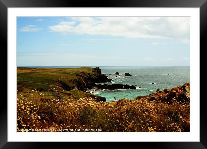 Cornish Cliffs Framed Mounted Print by Sarah George