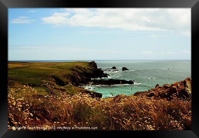 Cornish Cliffs Framed Print by Sarah George