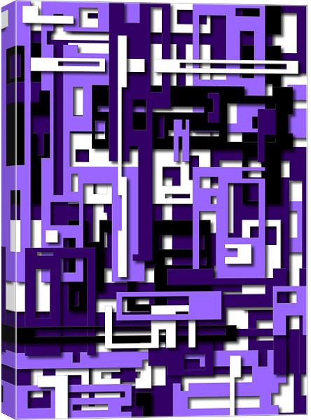 Purple Cutaway Layers Canvas Print by Adrian Wilkins