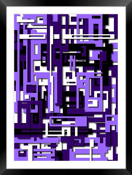 Purple Cutaway Layers Framed Mounted Print by Adrian Wilkins
