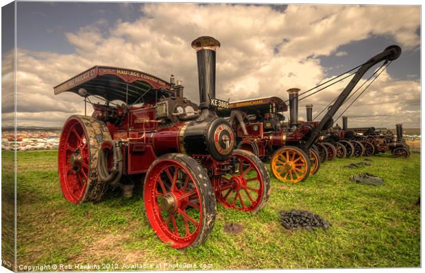 Traction Engines at the Great Dorset Canvas Print by Rob Hawkins