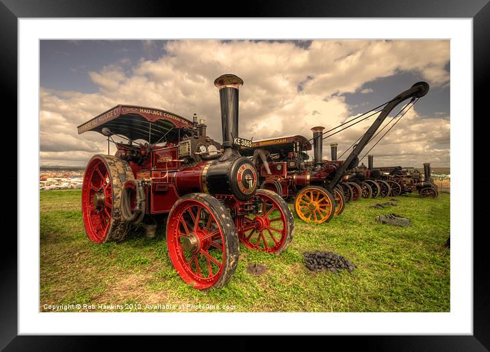 Traction Engines at the Great Dorset Framed Mounted Print by Rob Hawkins