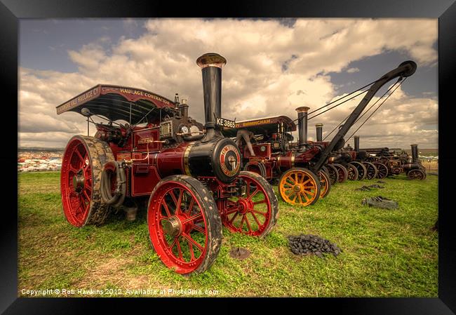 Traction Engines at the Great Dorset Framed Print by Rob Hawkins