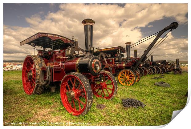 Traction Engines at the Great Dorset Print by Rob Hawkins