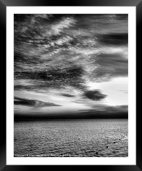 Sharm Sunrise BW Framed Mounted Print by Brian  Raggatt