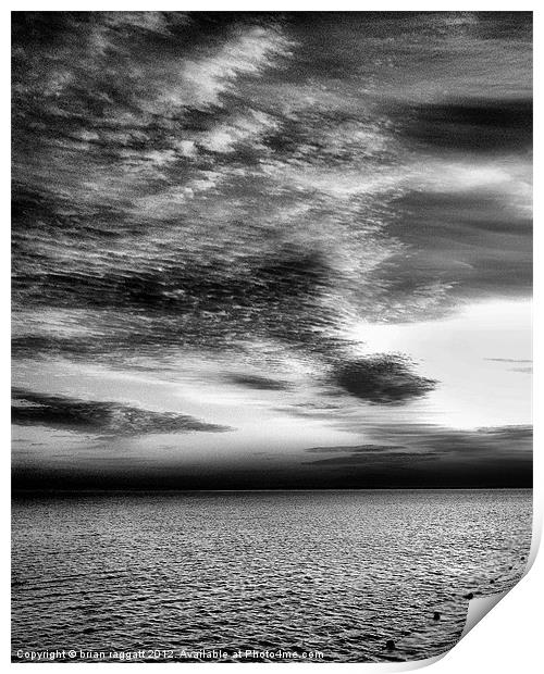 Sharm Sunrise BW Print by Brian  Raggatt