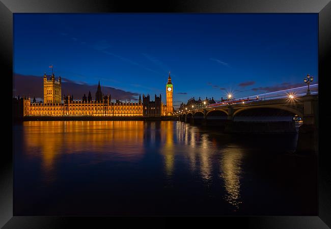 The Bridge, The Clock & Parliament Framed Print by Paul Shears Photogr