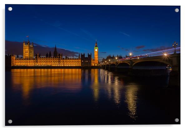 The Bridge, The Clock & Parliament Acrylic by Paul Shears Photogr