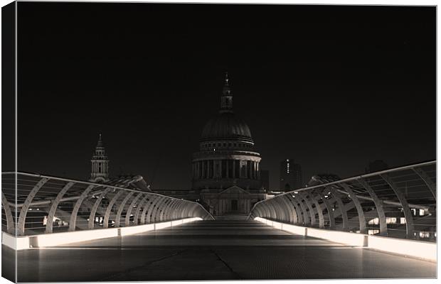 St Pauls at Night Canvas Print by Dean Messenger
