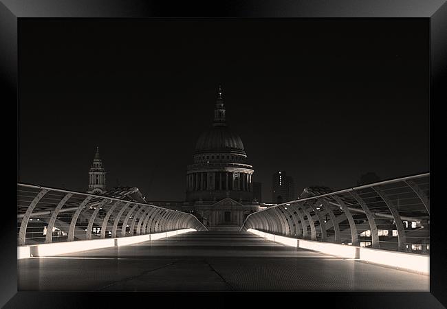 St Pauls at Night Framed Print by Dean Messenger