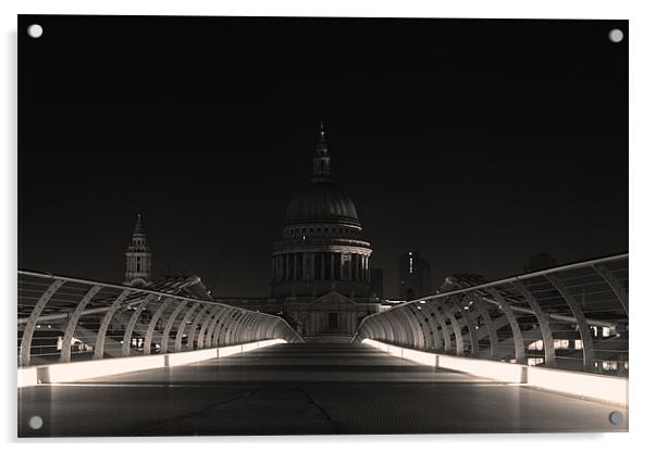 St Pauls at Night Acrylic by Dean Messenger