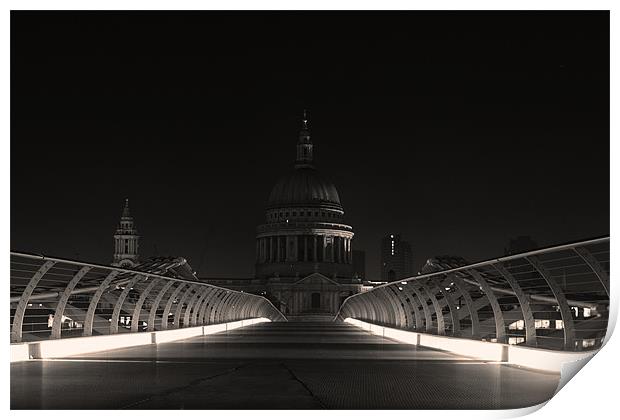 St Pauls at Night Print by Dean Messenger
