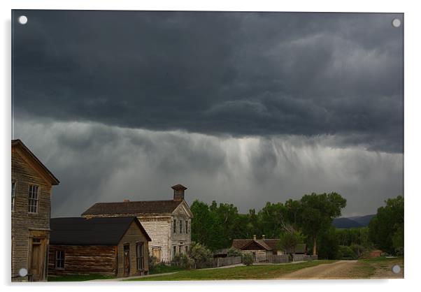 Storm on Bannack, Montana Acrylic by Claudio Del Luongo