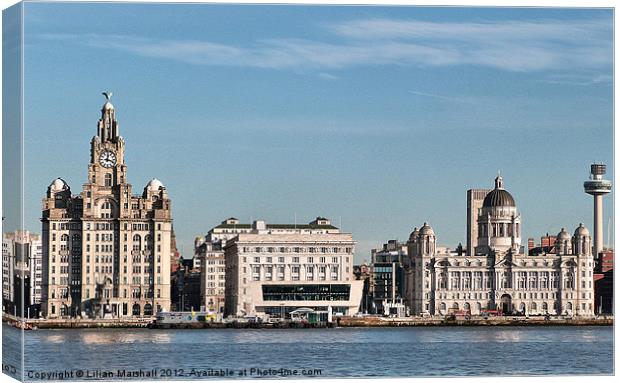 Liverpool Waterfront. Canvas Print by Lilian Marshall