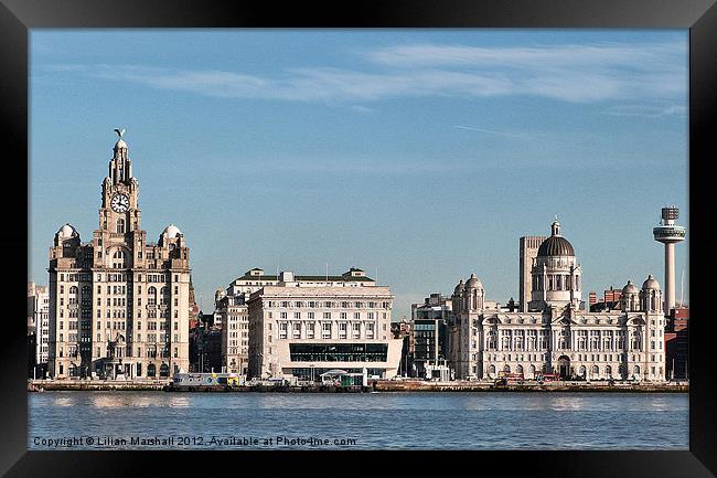 Liverpool Waterfront. Framed Print by Lilian Marshall