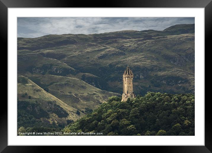 Stirling Monument to William Wallace Framed Mounted Print by Jane McIlroy