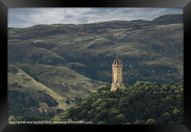 Stirling Monument to William Wallace Framed Print by Jane McIlroy