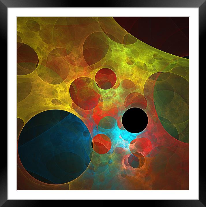 Cosmic Bubbles Framed Mounted Print by Mary Lane