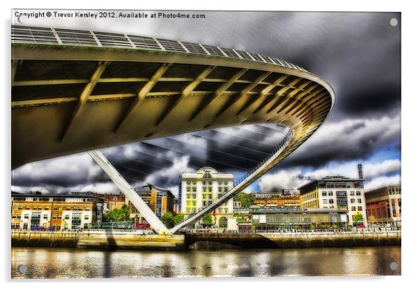 The Millennium Bridge Acrylic by Trevor Kersley RIP