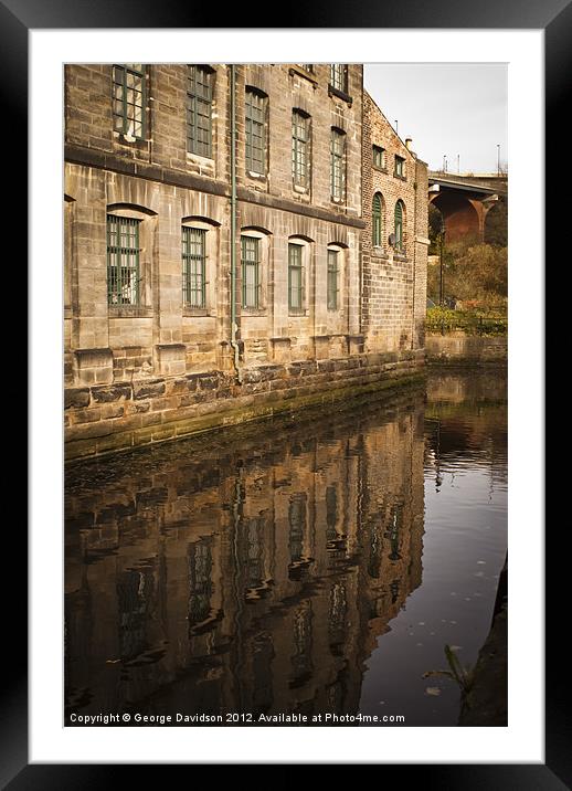 Ouseburn Reflects Framed Mounted Print by George Davidson