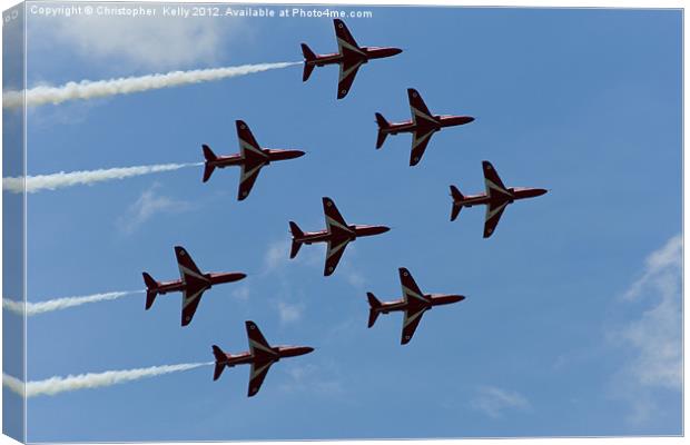 Red Arrows Canvas Print by Christopher Kelly