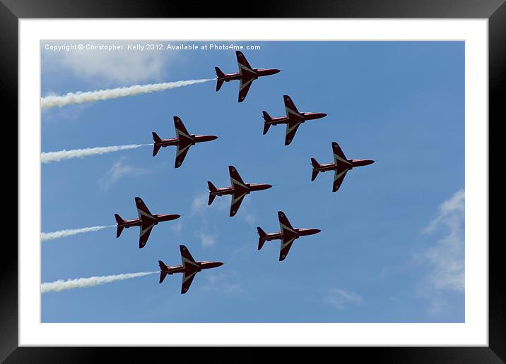 Red Arrows Framed Mounted Print by Christopher Kelly
