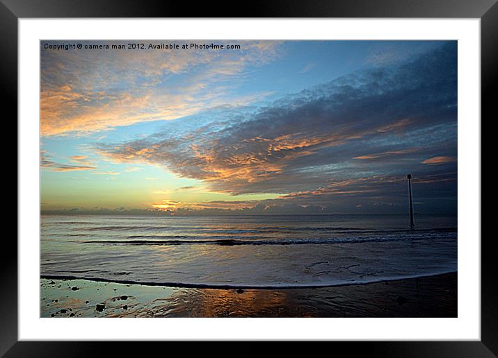 Sand and surf Framed Mounted Print by camera man