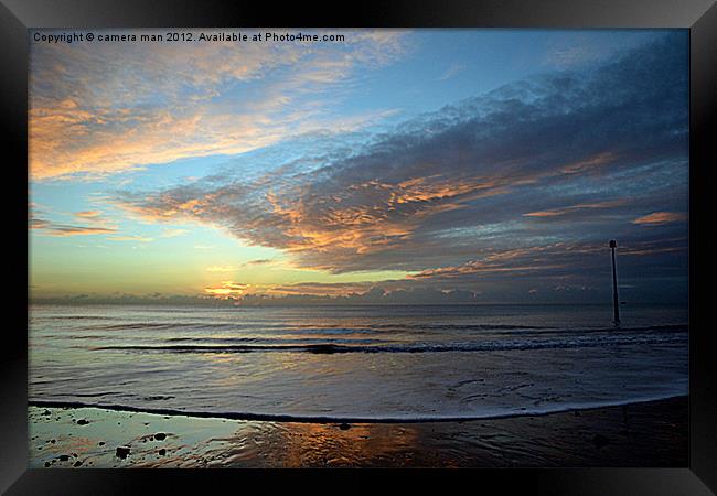 Sand and surf Framed Print by camera man