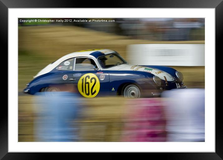 Classic porche racing Framed Mounted Print by Christopher Kelly