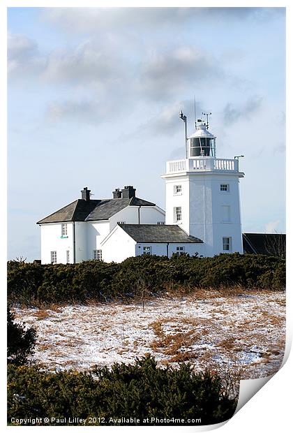 A Winter Wonderland at Cromer Lighthouse Print by Digitalshot Photography