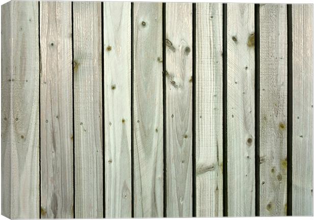 Rustic Charm of Wooden Fence Panels Canvas Print by Mike Gorton