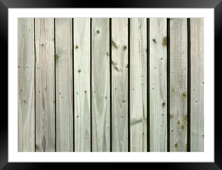 Rustic Charm of Wooden Fence Panels Framed Mounted Print by Mike Gorton