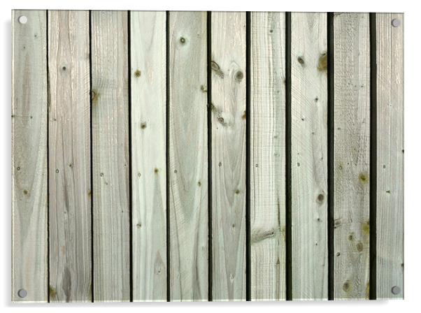 Rustic Charm of Wooden Fence Panels Acrylic by Mike Gorton